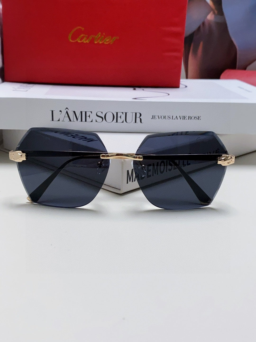 CARTIER 26S GEOMETRIC HEXAGONAL FRAME IN METAL 443368