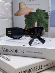 LOGO SUNGLASSES 576812 IN BLACK ACETATE
