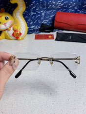 CARTIER 26S RIMLESS RECTANGULAR FRAME IN METAL 435994