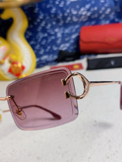 CARTIER 26S RIMLESS RECTANGULAR FRAME IN METAL 435995