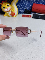 CARTIER 26S RIMLESS RECTANGULAR FRAME IN METAL 435995