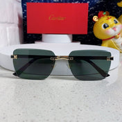 CARTIER 26S RIMLESS RECTANGULAR FRAME IN METAL 438004