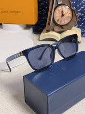 CAT EYE SUNGLASSES 571650 IN BLUE CLEAR ACETATE