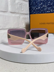 SQUARE SUNGLASSES 571653 IN PINK CLEAR ACETATE