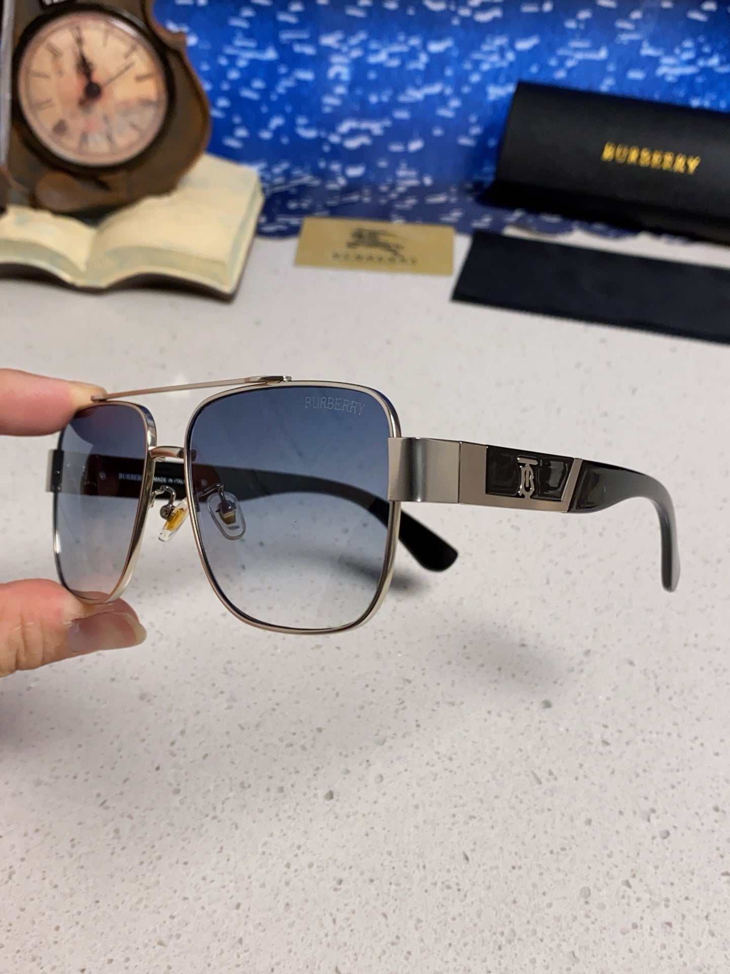 BURBERRY 26S SQUARE FRAME IN METAL 399691