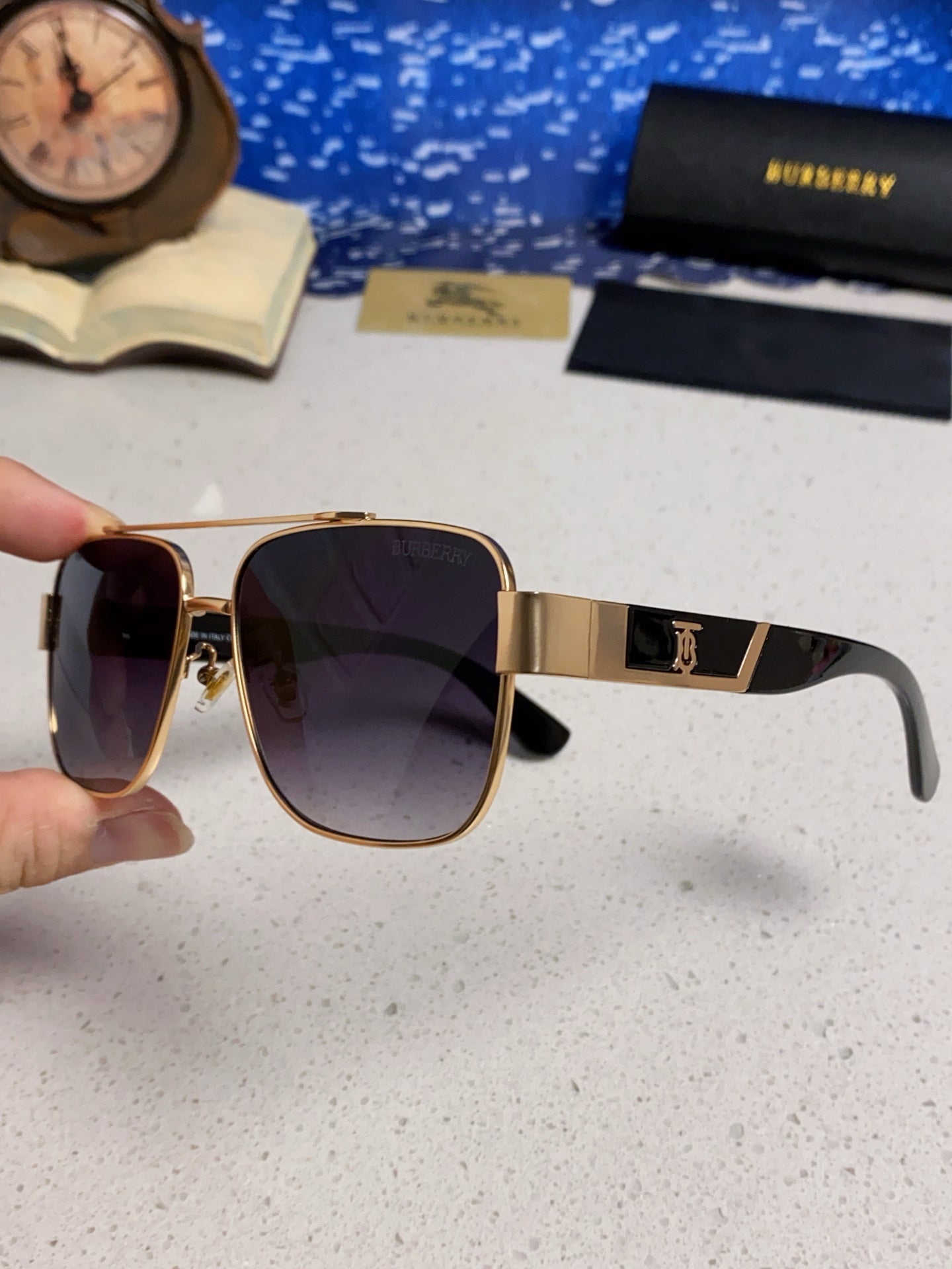 BURBERRY 26S SQUARE FRAME IN METAL 399692