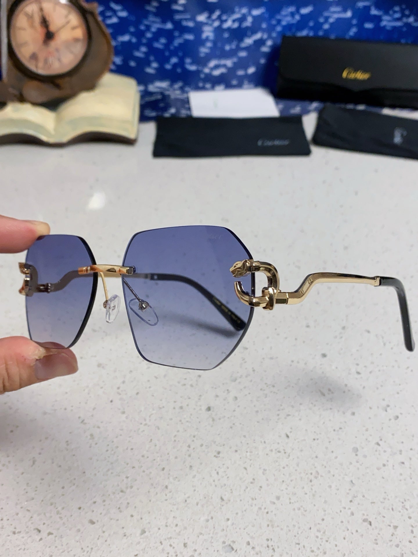 CARTIER 26S SQUARE OVERSIZE FRAME IN METAL 443234