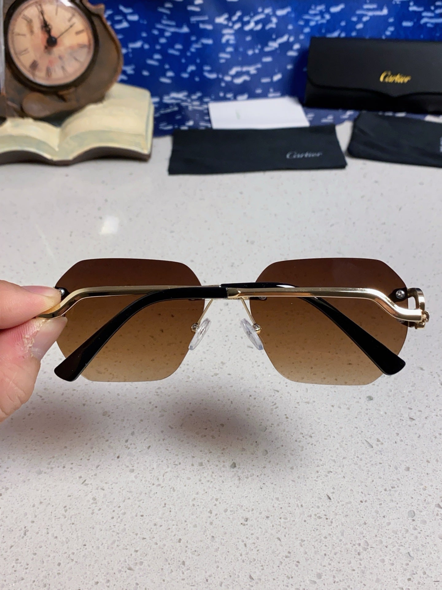 CARTIER 26S SQUARE OVERSIZE FRAME IN METAL 443235