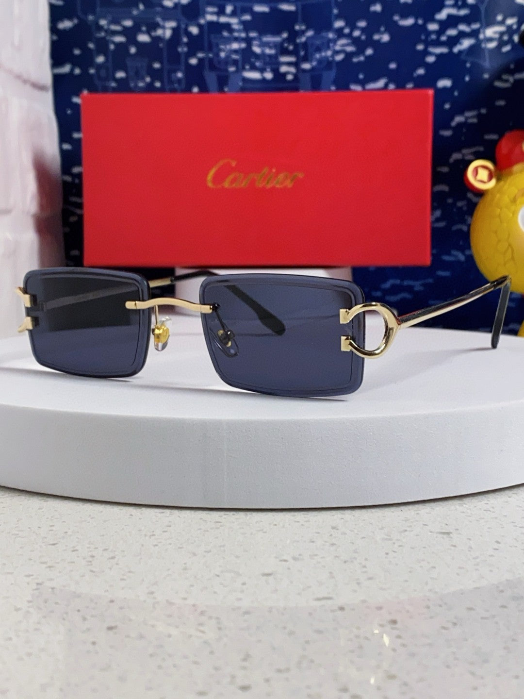 CARTIER 26S RIMLESS RECTANGULAR FRAME IN METAL 435997