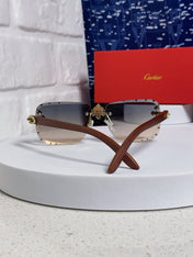 CARTIER 26S RIMLESS RECTANGULAR FRAME IN METAL 436005