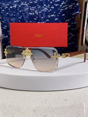 CARTIER 26S RIMLESS RECTANGULAR FRAME IN METAL 436005