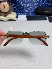CARTIER 26S RIMLESS RECTANGULAR FRAME IN METAL 436006
