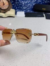 CARTIER 26S RIMLESS RECTANGULAR FRAME IN METAL 436008