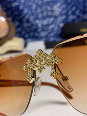 CARTIER 26S RIMLESS RECTANGULAR FRAME IN METAL 436008