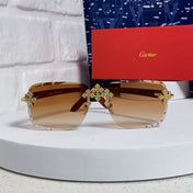 CARTIER 26S RIMLESS RECTANGULAR FRAME IN METAL 436008