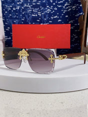 CARTIER 26S RIMLESS RECTANGULAR FRAME IN METAL 436009