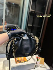 MEDIUM FLAMENCO PURSE 29 IN BLACK NAPPA LAMBSKIN