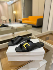 BALMAIN 26S SANDALS IN BLACK CALFSKIN