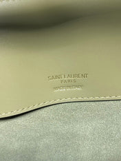 LE 37 MEDIUM BUCKET BAG 25 IN AVOCADO GREEN CALFSKIN GOLD HARDWARE