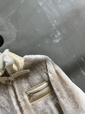 HERMES 26S SHEARLING CROPPED JACKET 837