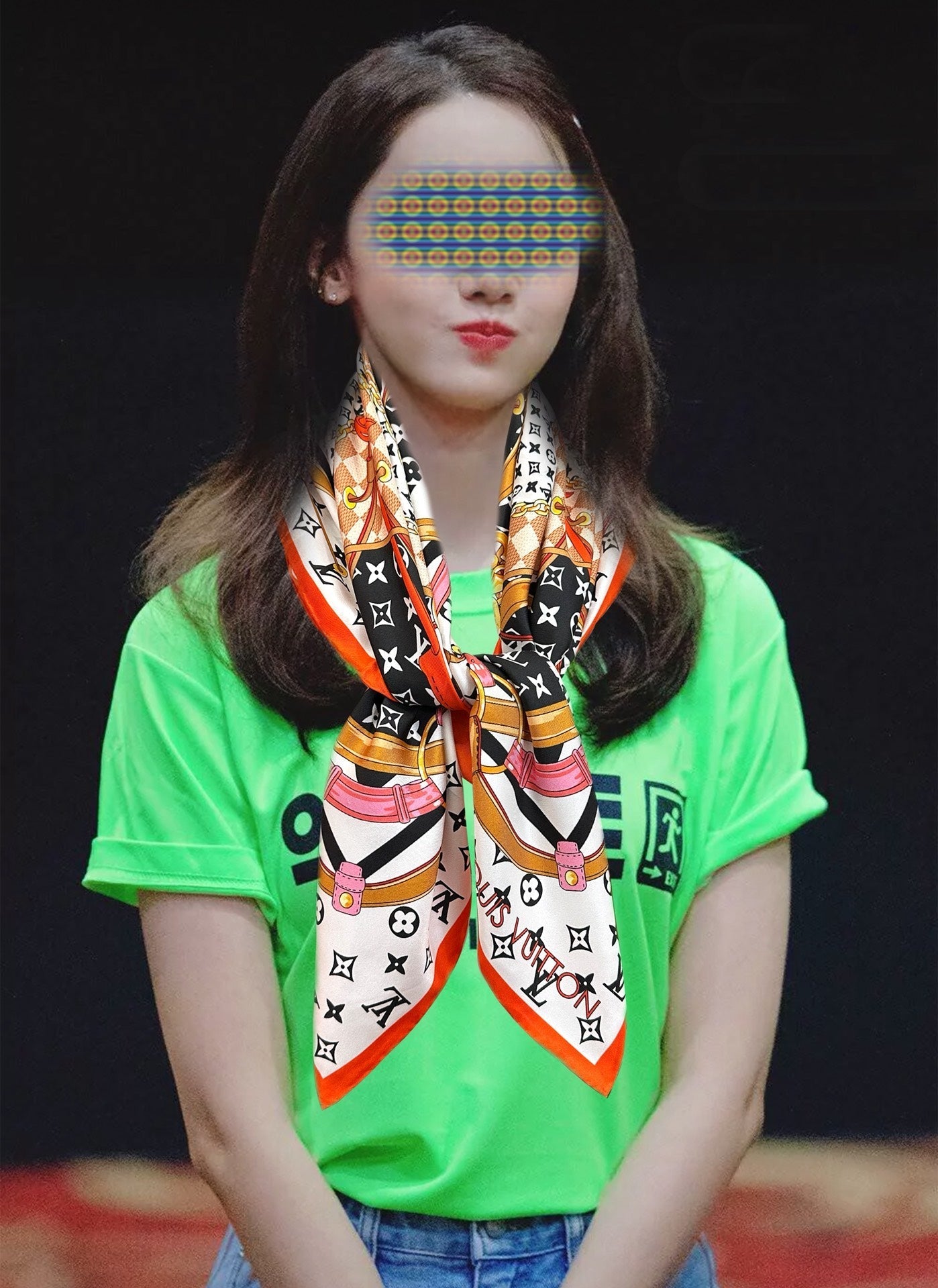 LV SCARF 90 CM IN SILK 729071