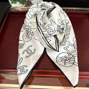 CHANEL 25S SCARF 90 IN SILK 738437