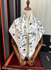 CHANEL 26S SCARF 90 IN SILK 311895