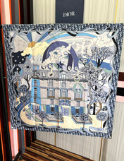 DIOR 26S  SCARF 90CM IN SILK 313459