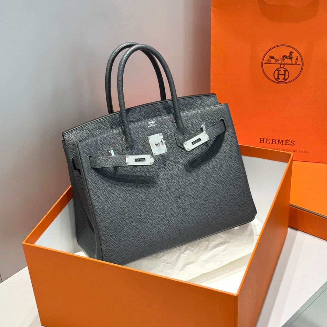 HM BIRKIN 30CM Graphite Gray TOGO SILVER HARDWARE