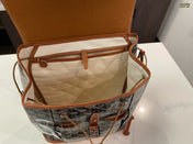 ALPIN BACKPACK 37 IN BROWN LAMBSKIN AND GOYARDINE CANVAS