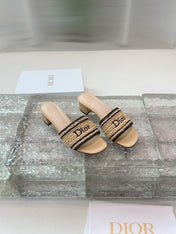 DIOR 26S WOVEN-STRAP HIGH-HEEL SANDALS IN BEIGE CALFSKIN