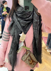 GUCCI 26S SCARF 140 IN CASHMERE AND SILK 309396