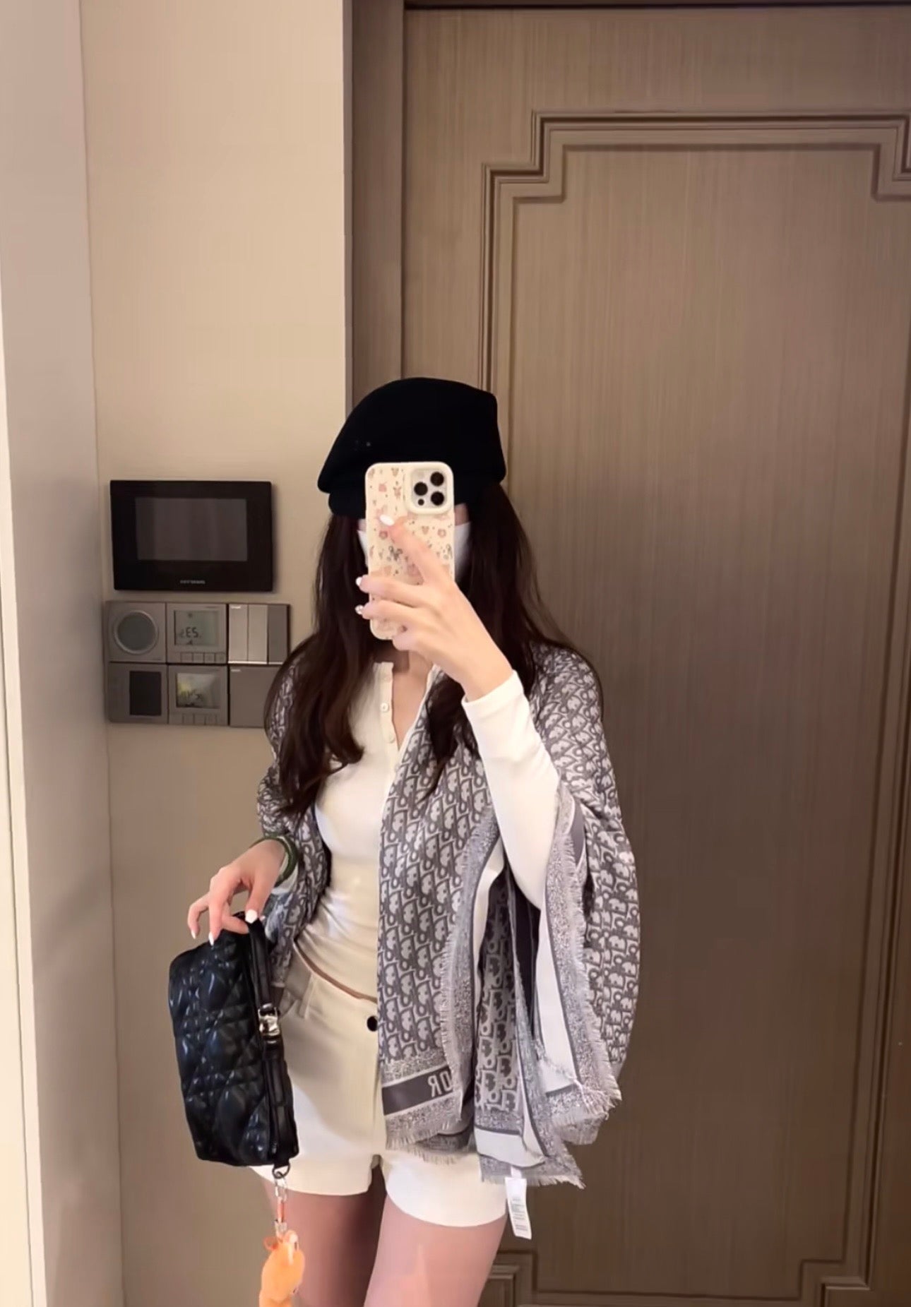 DIOR 26S SCARF 140 IN CASHMERE AND SILK 504492