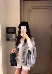 DIOR 26S SCARF 140 IN CASHMERE AND SILK 504492