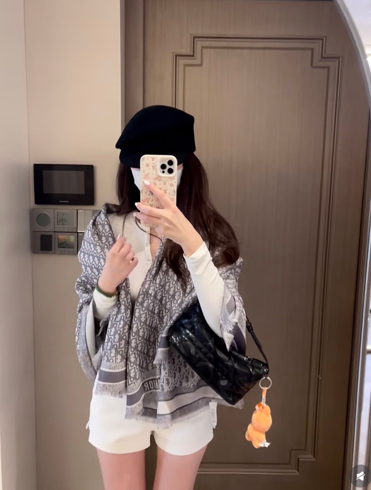 DIOR 26S SCARF 140 IN CASHMERE AND SILK 504492