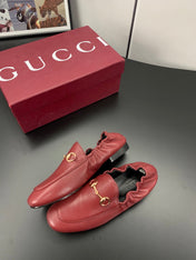 GUCCI 26S LOAFERS IN RED CALFSKIN