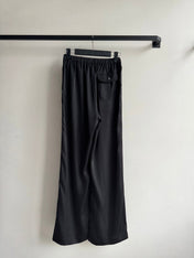 Loewe High Waisted Pants Black Satin Fabric