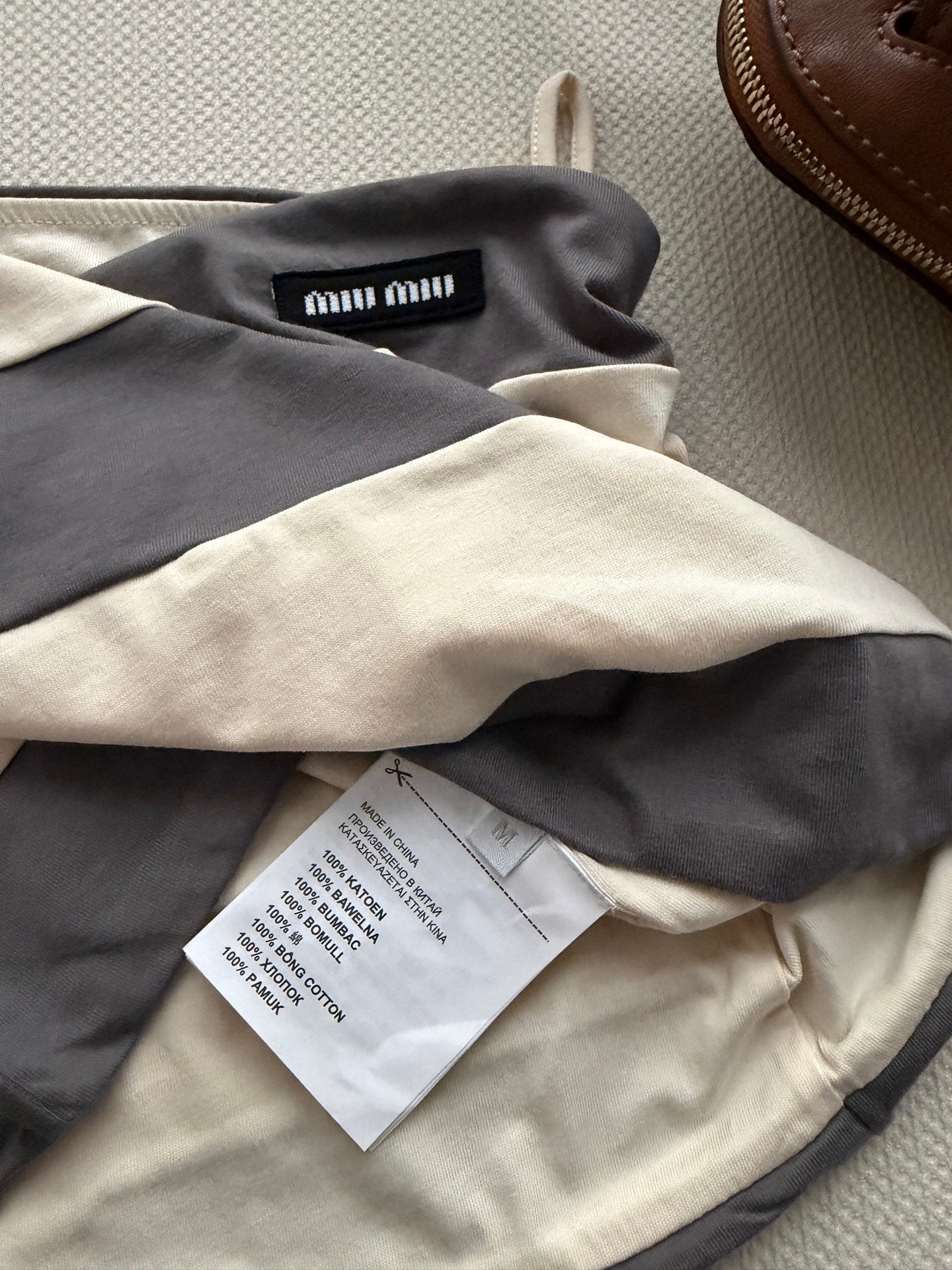 MIUMIU 26S STRIPED BANDEAU TOP STYLE 1115