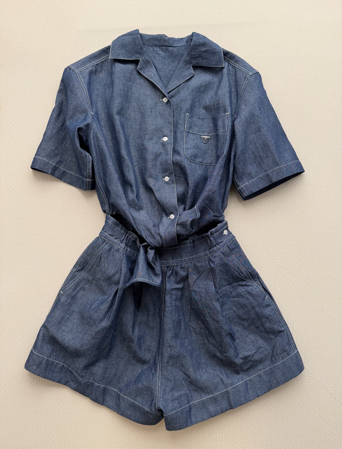 PRADA 26S DENIM JUMPSUIT 1102