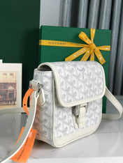 GRAND BLEU 16 IN WHITE GOYARDINE CANVAS AND LAMBSKIN