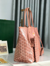 SAINT LOUIS PM 34 IN MANHATTAN PINK GOYARDINE CANVAS AND CALFSKIN