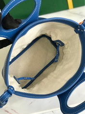 GOYA 26S BELUGA MINI BAG 23MM IN BLUE GOYARDINE CANVAS AND CALFSKIN