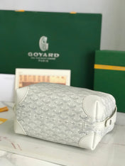 GOYA 26S BOEING 25MM IN CREAM WHITE GOYARDINE CANVAS AND CALFSKIN