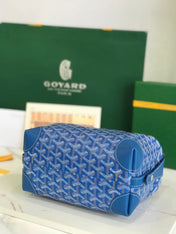 GOYA 26S BOEING 25MM IN DARK BLUE GOYARDINE CANVAS AND CALFSKIN