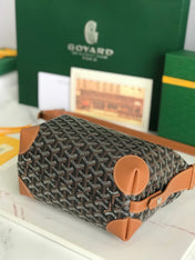 GOYA 26S BOEING 25MM IN BROWN GOYARDINE CANVAS AND CALFSKIN