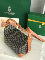 GOYA 26S BOEING 25MM IN BROWN GOYARDINE CANVAS AND CALFSKIN