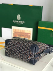 GOYA 26S BOEING 25MM IN NAVY BLUE GOYARDINE CANVAS AND CALFSKIN