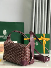 GOYA 26S BOEING 25MM IN BURGUNDY RED GOYARDINE CANVAS AND CALFSKIN