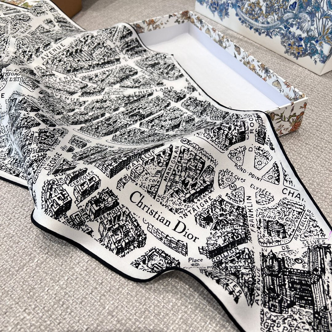 DIOR 26S SCARF 110CM IN SILK 262831