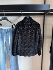 CHANEL 25S VELVET SEQUIN-EMBELLISHED JACKET 464